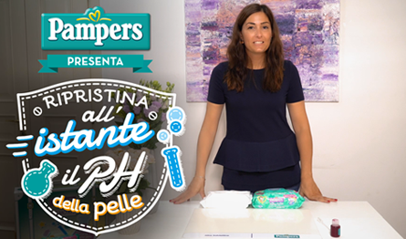 Pampers ripristina all’istante il pH della pelle