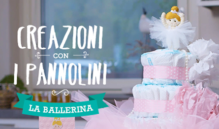 Una torta ballerina con i pannolini