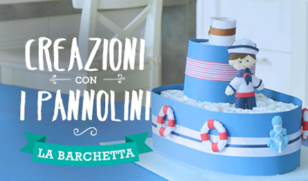 Una barca di pannolini è una perfetta idea regalo per il compleanno di un  bambino 